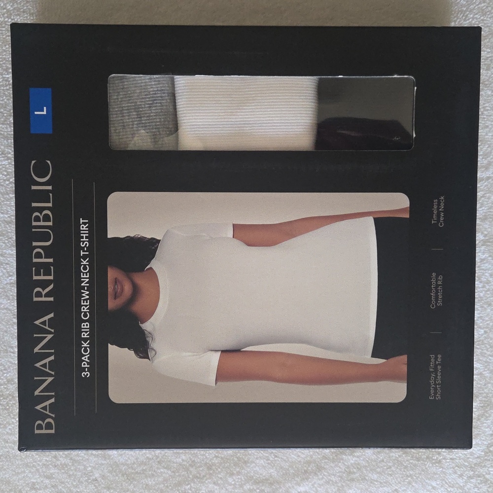 Banana Republic Women's Short Sleeve Tee 3 PK